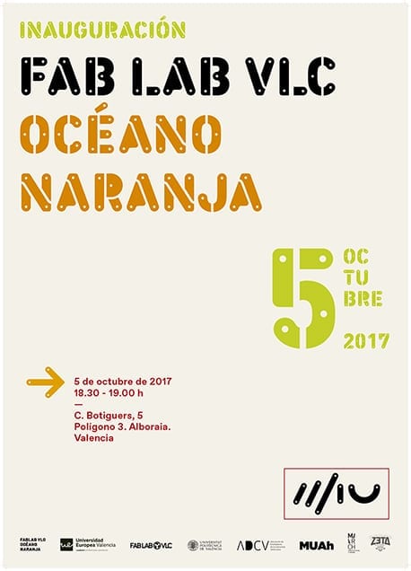 Nuevo FabLab VLC - Océano Naranja 1 cartel inauguracion alt.indd
