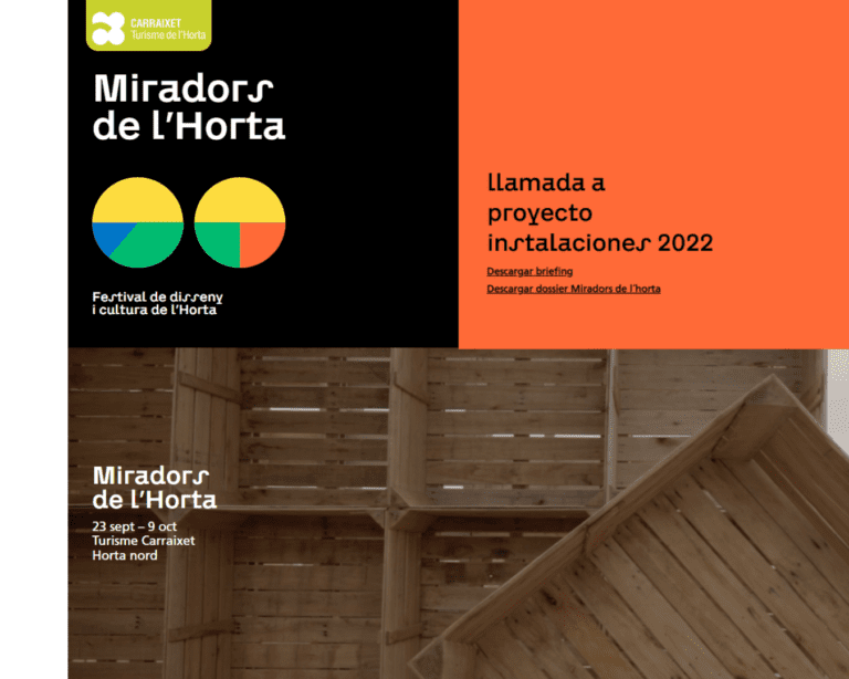 Miradors de l’Horta busca obras efímeras que visibilicen talento y sostenibilidad